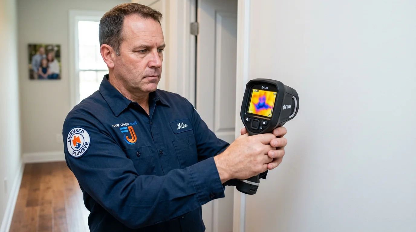 Thermal imaging leak detection by Johns Plumbing LLC in Newington